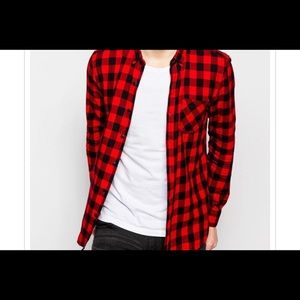 Pull&Bear red plaid